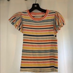 alice + olivia rainbow stripe knit